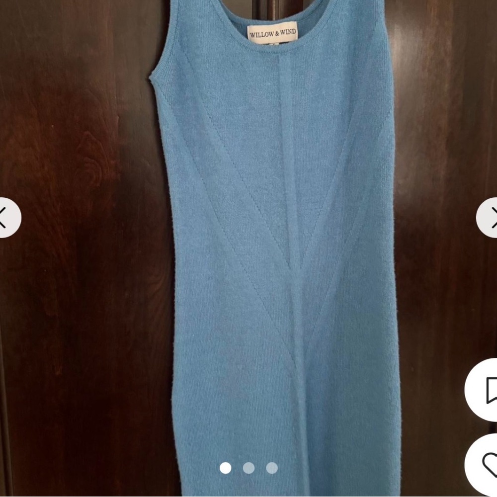 Willow & Wind Elegant Blue Midi sweater Dress